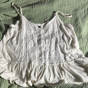 Abercrombie & Fitch White Lace Camisole